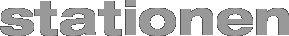 schriftzug stationenen 